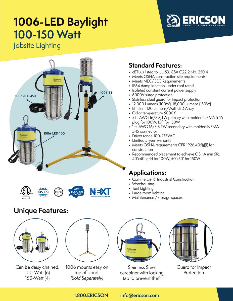 L1000765-  Ericson 1006 Series 100 & 150 Watt