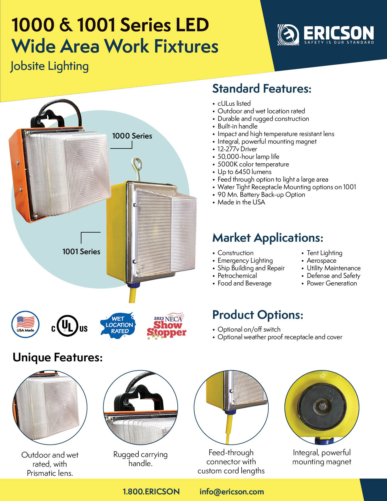 L1000872 - Ericson 1000 & 1001 Series LED Magnectic Mount Canopy Fixtures