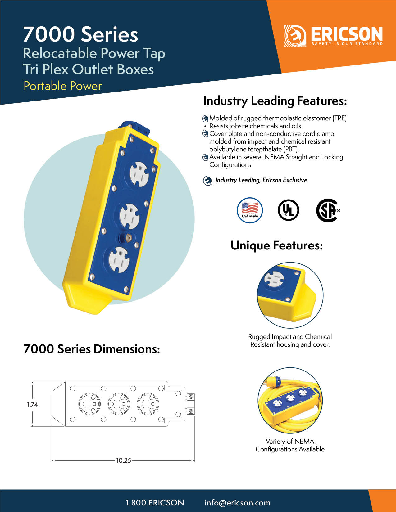 L1000888 - Ericson 7000 Series Relocatable Power Taps